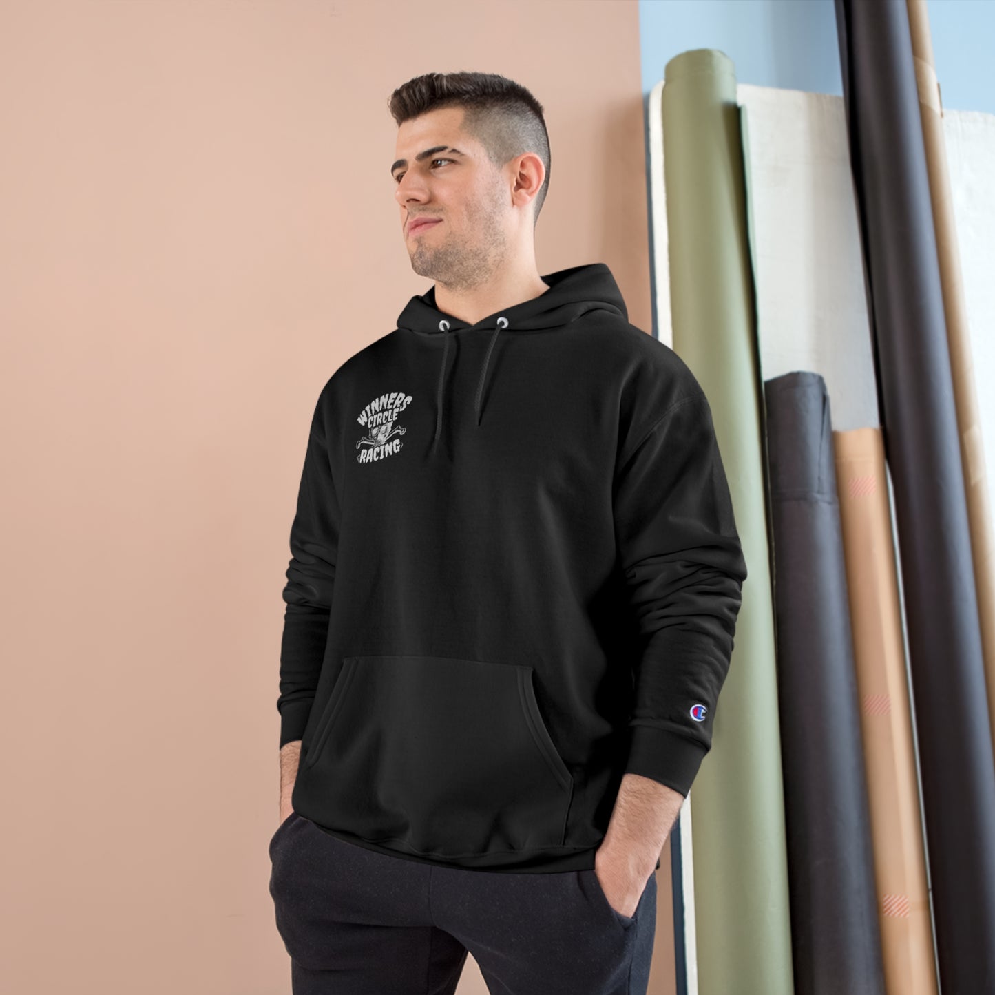 Ride with Winners Champion brand Hoodie
