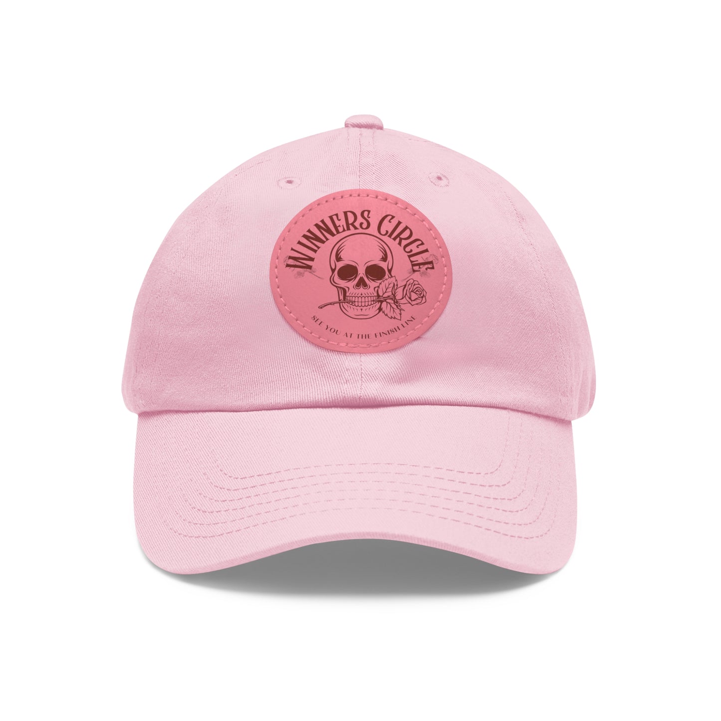 Dad Hat with Leather Patch (Round)