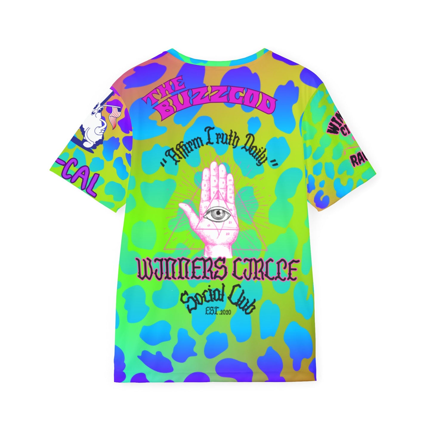 Vibrant Men's Sports Jersey - Perfect for Parties, Festivals, Racing Events, and Everyday Wear, AOP Printed Fun Tee