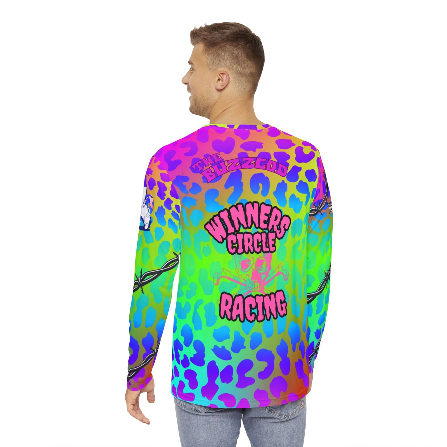 Colorful Abstract Long Sleeve Shirt - Positive Vibes for Relaxed Days